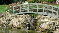 bridge over waterfall